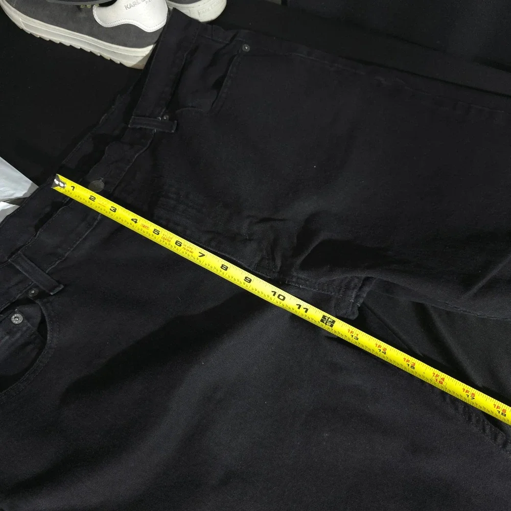 Levis 502 Regular Taper Jeans Mens 42x34 Black 59684 Denim Pants Solid Cowboys